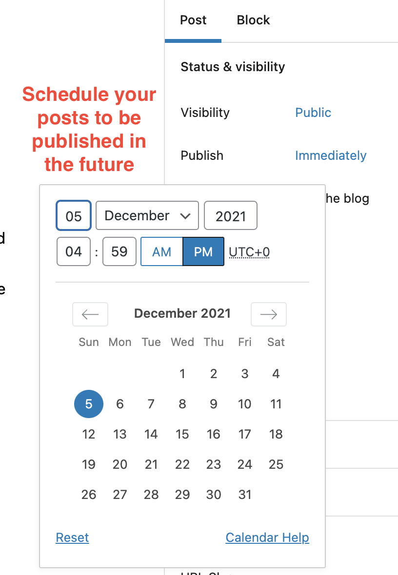 how to schedule your SEO content in the future using wordpress